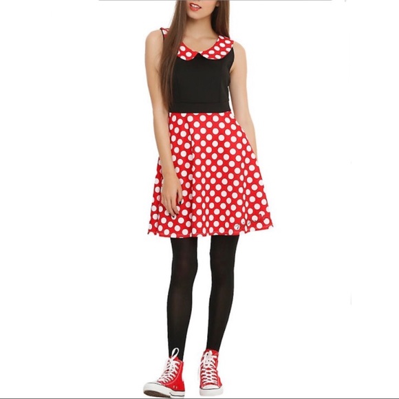 Disney Dresses & Skirts - Disney’s Minnie Mouse dress jrs large polka dot